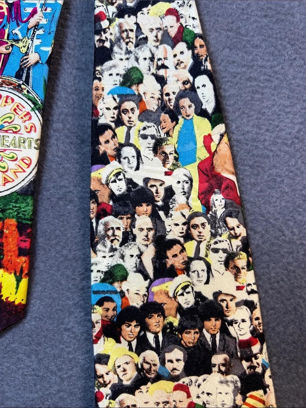 Novelty Beatles-Themed Multicolor Men's Silk Tie